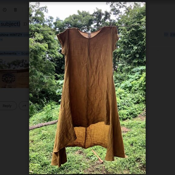 Cotton Flower Clothing Tee Dress in Gold - Picture 3 of 4